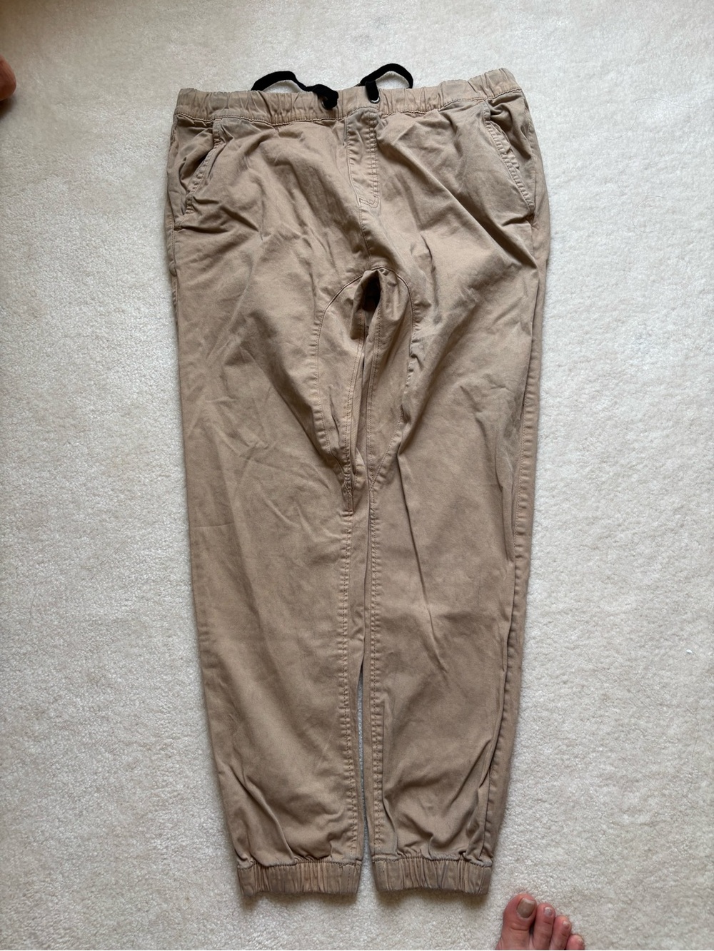 Drake Beige Drawstring Joggers
